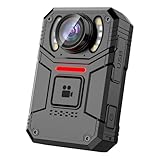 JANZU 4K-Körperkamera mit Audio und Video, 2-IPS-Bildschirm-Bodycam-Kamera mit Ton und Nachtsicht für, Polizei