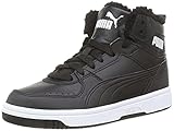 PUMA Rebound Joy FUR JR Sneaker, Black White, 36 EU