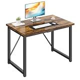 JUMMICO Schreibtisch 100 x 50 x 75 cm, Kleiner Tisch Computertisch Bürotisch für Arbeitszimmer, Computertisch Klein für Home, Office, Braun
