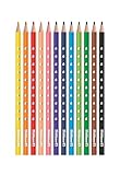 Pelikan Buntstifte-Set Silverino 12-teilig, dreieckig für Kinder und Erwachsene, 12 Farben