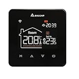 SALCAR Thermostat Heizung Smart LCD Touchscreen für Elektrische Fußbodenheizung Raumthermostat WiFi Tuya Fussbodenheizung Thermostat Kompatibel mit Amazon Alexa&Google Assistant 16A,Schwarz