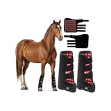 Rotlicht-Therapiestiefel Für Pferde, LED-Rotlicht-Therapiegerät Mit 110 Hochhellen Lampenperlen, Für Die Muskelzerrungstherapie An Den Beinen Von Pferden(2 pc)