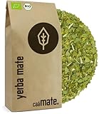 Yerba Mate Tee BIO 1KG ● Das Original ● gereift ● ungeröstet ● luftgetrocknet ● rauchfrei ● plastikfrei ● fair ● Matetee aus Mateblättern, Mateaststückchen und Mateblattpulver ● DE-ÖKO-006