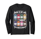 Music is My Jam Lustiger Liebhaber Wortspiel Rock Jazz Blues Pop Folk Langarmshirt