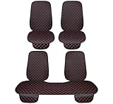 Auto Accessori Lupex Autositzbezug 3 Stück Universal Auto | Sitzschutz 2 vorne und 1 hinten | Protector Comfort Automotive Innenkissen (PVC – Schwarz Rot – 7 Stück)