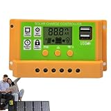 Solarmodul Laderegler | 30A Wechselrichter Mit LCD-Display | Solarpanel Regler Mit Doppel USB Port 12V/24V,für Handys Tablet PC Batterien RV Überladeschutz Erneuerbare Energie