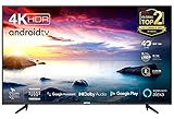 TCL 43BP615 (108cm) LED Fernseher 43 Zoll Smart TV (4K Ultra HD, HDR 10, Triple Tuner, Android TV, Micro Dimming PRO, Prime Video, Alexa und Google Assistant, Chromecast built-in) Schwarz