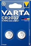 VARTA Batterien Knopfzelle CR2032, 2 Stück, Lithium Coin, 3V, kindersichere Verpackung, für elektronische Kleingeräte - Autoschlüssel, Fernbedienungen, Waagen