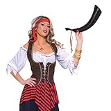 WOONEKY 4 Stück Halloween-Piratenhorn Halloween-Piratenzubehör Wikinger Kriegshorn halloween mitgebsel halloween spielzeug Spielzeuge Kinderspielzeug Piraten-Horn Hornspielzeug Plastik