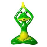 Meditierende Yoga-Frosch-Statue, Kunstharz, Dekoration für Tisch, Wohnzimmer, Schlafzimmer, Büro, Schreibtisch, Schrank, Regal Desktop-Verzierung Feng Shui-Dekoration meditiert