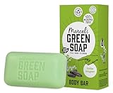 Marcel's Green Soap - Dusch Bar Tonka & Muguet - Dusch Seife - Körperseife Fest - 100% Umweltfreundlich - 100% Vegan - 97% Biologisch abbaubar - 150 gr