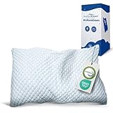 MKS Schlafkissen 50x70 mit Memory Schaum und Gel – Kopfkissen mit ergonomischer Nackenstütze – Für Erwachsene, Rückenschläfer und Seitenschläfer – Kühlend, hygienisch, komfortabel