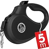 HUND IST KÖNIG® Rollleine Hundeleine 5m für kleine & große Hunde | Hochwertige Hundeleine ausziehbar mit bequemen Griff | Robuste Ausziehleine | 15-50kg