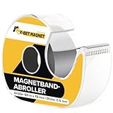 X-BET MAGNET Magnetband selbstklebend (6m) im Spender – Magnetstreifen – Magnetklebeband, ideal für Postkarten, Fotos, Whiteboards und mehr