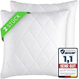 Polyester Kopfkissen (40x40 cm groß) - 2er Set Kissen für...