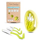 Tick Twister 3 Zeckenhaken für Hunde, Katzen und Menschen – Zeckenzange 3er Set mit Aufbewahrungsbox Sicheres Entfernen ohne Schmerzen – Ideal für Outdoor-Aktivitäten (Grün, 1er-Set)