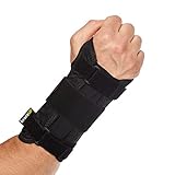 BraceUP Handgelenkstütze mit Metall Linke und Rechte Hand - Handgelenkbandage, Handgelenk Bandagen, für SehnenscheidenEntzündung (S/M, Rechte Hand)