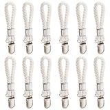 QOXEZY Halter, Geschirrtuchhalter, ohne Nähclip, ideal für Küche und Bad, mit Handtuch und Größe 5 x 1 cm, aus Baumwoll-Edelstahl (12 Stück)