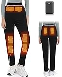 FERNIDA Beheizbare Hosen für Damen, Beheizbare Unterhose mit Powerbank, Elektrische Beheizte Unterwäsche, 3 Temperaturstufen, M