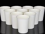 50 Stück Kaffeebecher weiß 9oz 250ml, Einwegbecher plastikfrei Pappbecher, Becher aus nachhaltiger Forstwirtschaft, Heißgetränkebecher, Kaltgetränkebecher für Kaffee, Tee und Erfrischungsgetränke