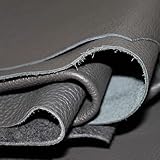 Pawdocci Lederreste Bastelleder Lederstücke 1 Kg Anthrazit - Grau, Alle Stücke Mind. DIN A5 und größer, Zum Basteln und Nähen