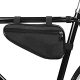 KLVGTIFS Rahmentasche Fahrrad, 1,5 L Dreieckstasche Fahrradtasche Rahmen mit Klettmontage für Rennrad Mountainbike, Fahrradtasche Rahmentasche mit Seitentasche, Triangeltasche für Handy Geld Ausweis