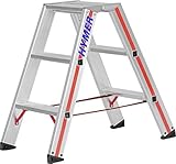 Hymer Stufenstehleiter 2x3 Sprossen (beidseitig begehbar,...