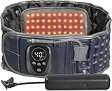 HONGJING Dekompressions-Rückengurt mit Rotlicht gegen Schmerzen im unteren Rückenbereich, kabellose beheizbare Rückenstütze, aufblasbare Lendenwirbelstütze mit elektrischer Pumpe, Taillenumfang 29–49