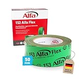 Alfa 1x Flexibles Hochleistungsklebeband 50 mm x 25 m Profi-Qualität Dampfbremsen Dampfsperren Dachfolien geschmeidiges Folienklebeband/Systemklebeband