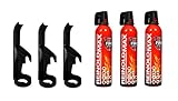 IWH Feuerlöschspray – STOPFIRE 3 x 750ml mit 3 Wandhalter – Autofeuerlöscher