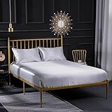 JIANINGHOME Spannbettlaken 138x190+30cm Boxspringbett Topper Glanzsatin Spannbetttuch Glatt Weiche Microfaser Bettlaken für Matratze