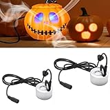 Tiamu 2 Stücke Luft Befeuchter Ultraschall-Nebelmacher, Mini Vernebler Aquarium Inkubator Fogger Luftbefeuchter Atmosphäre für Wasserbrunnen-Teich-Steingarten, Halloween Pumpkin und Hexentopf