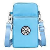 JANKS Kleine Crossbody-Tasche für Damen, Mini-Handy-Geldbörse, Handtasche, Schultertasche, 01 Hellblau, X-Large