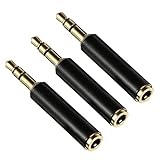 Angoily 3st Audio-Adapter Kupfer 3,5 Mm Auf 3,5 Mm Adapter Steckeradapter Vergoldeter Audioadapter Headset-konverter Vergoldeter Headset-Adapter Pappnummern Kopfhörer Männlich Zu Weiblich