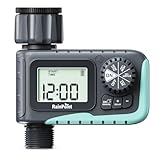 RAINPOINT Bewässerungscomputer, IP65 Wasserdicht Wasserzeitschaltuhr mit Regenverzögerung/Manueller Bewässerung, Hoher Wasserfluss, Automatische Bewässerung für Rasen und Garten