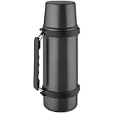 ISOSTEEL Isolierflasche Travel Quickstop, Titan-Grau