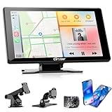 CIRYASR 7' Wireless Carplay Display Autoradio 2025 Upgraded, Tragbarer Car Multimedia Player mit Apple CarPlay & Android Auto, IP67 Rückfahrkamera, GPS-Navigation