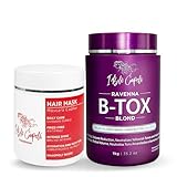 I Belli Capelli Ravenna Haarglättungs-Set – Blondhaar B-tox & Aloe Vera Maske – Anti-Frizz, Intensive Feuchtigkeit & Glanz – Formaldehydfreie B-otox Haarbehandlung für Blondhaar (2er-Pack)
