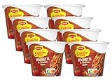 MAGGI 5 Minuten Terrine Spaghetti in Tomatensauce, leckeres Fertiggericht, Instant-Nudeln, 8er Pack (8 x 60g)