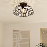 EGLO Deckenlampe Espinal, Deckenleuchte Wohnzimmer, Lampe Decke Schlafzimmer, Wohnzimmerlampe aus Metall in Bronze, E27 Fassung, Ø 43 cm