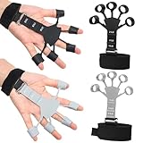 Handtrainer Fingertrainer,Verstellbares Griffkraft Trainer,Finger Extensor Exerciser,Fingerstrecker Neopren,Unterarmtrainer,Handgelenk Band Finger Grifftrainer,Grippy Finger Trainer,Muskeltraining