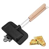 MoYouno Sandwichmaker,Sandwich Toaster, Grill-Sandwich-Maker, abnehmbare Teller, antihaftbeschichtete Beschichtung und hitzebeständige Griffe, Camping-Toastie-Maker, für Zuhause, Outdoor Camping