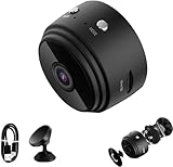 Giurui Sicherheitskamera, Magnetische Mini Überwachungskamera, 1080p HD WiFi Wireless Mini Guard Kamera für Innen Außen (Schwarz)