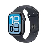Apple Watch SE 3 GPS + Cellular 44 mm Smartwatch mit Aluminiumgehäuse in Mitternacht und Sportarmband in Mitternacht (S/M). Fitness‑ und Schlaftracker, Herzfrequenzmesser, Always-On Display