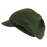 Armycrew Rastafarian Dreadlock-Strick-Mütze aus Baumwolle, übergroß - Grün - Einheitsgröße