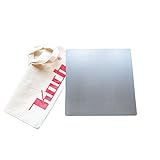 KOCH #109 Massiver Backstahl 32 x 32cm perfekte Pizza & Brot wie aus dem Steinofen - Burger + Steaks vom Grill - 6mm Stärke - 4,8 KG - kompatibel mit Unold Luigi, Backofen & Grill - Bonus: Stofftasche
