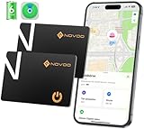 NOVOO Air Tag Karte Wallet Tracker Card Thin 1,6mm Smart Bluetooth Tag 6 Jahre Batterielebensdauer Kompatibel mit Apple Wo ist? APP (nur iOS),GPS Item Finder für Geldbörse,Gepäckanhänger - 2 Pack