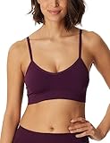 Schiesser Damen Bustier ohne Pads-Seamless Matt Sport-BH, Pflaume, normal