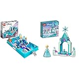 LEGO 43189 Disney Frozen 2 Elsas Märchenbuch, ab 5 Jahren & 43199 Disney Elsas Schlosshof, Prinzessinnen-Spielzeug zum Bauen aus Die Eiskönigin 2 mit ELSA Mini-Puppe, Diamantkleid-Kollektion