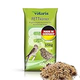 Eggersmann volaris Vogelfutter Wildvögel ganzjährig 15 kg [Fettkörner] Wildvogelfutter für das ganze Jahr | Fettreiches Streufutter für alle Vogelarten